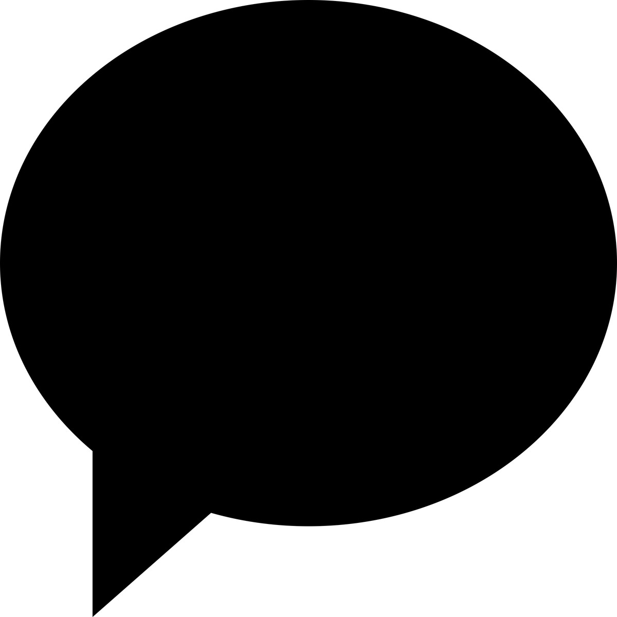 Fogg スタイルの Empty black chat bubble のイラストをPNG、SVG形式でダウンロード