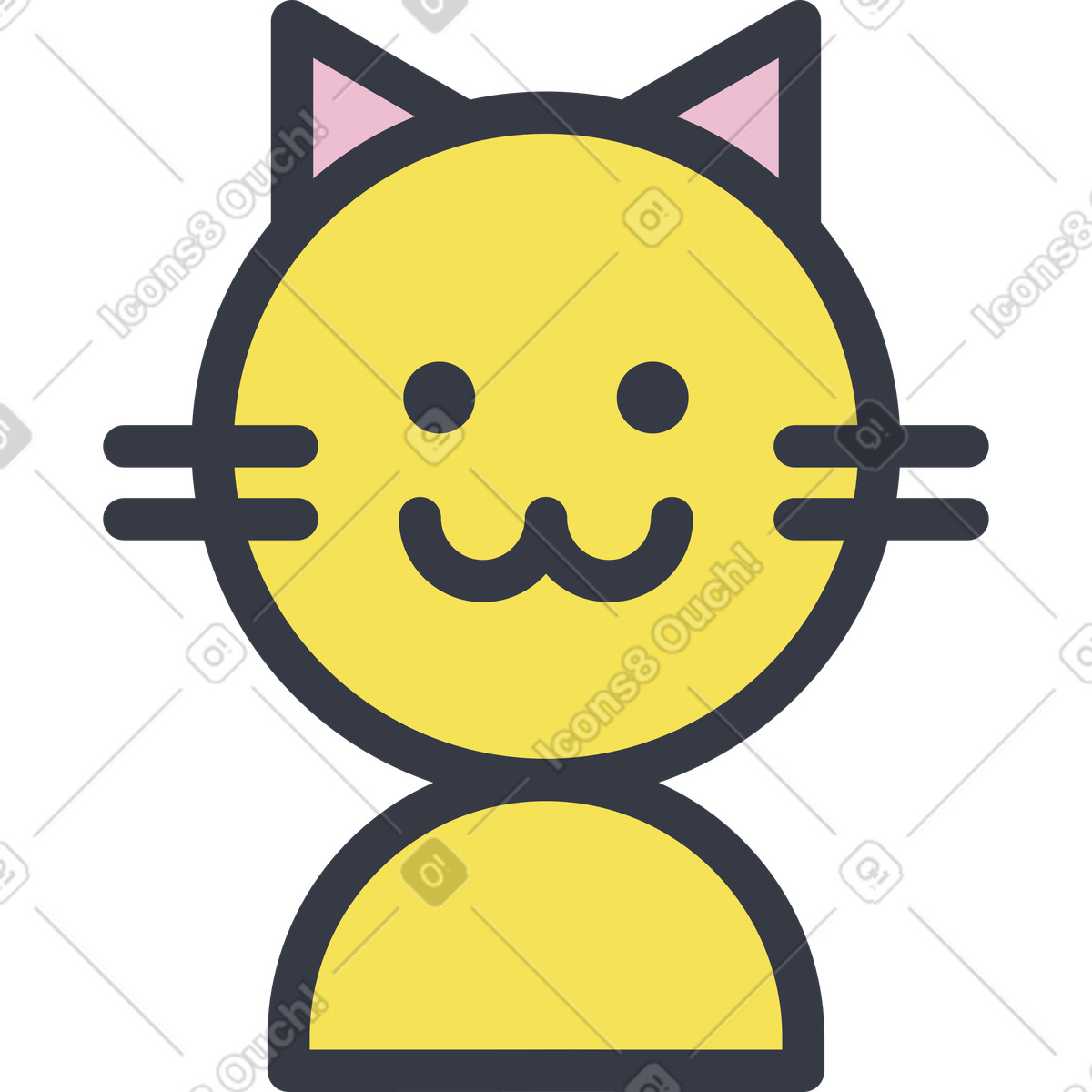 Ilustração de Gato em no estilo Abstract para baixar em PNG, SVG