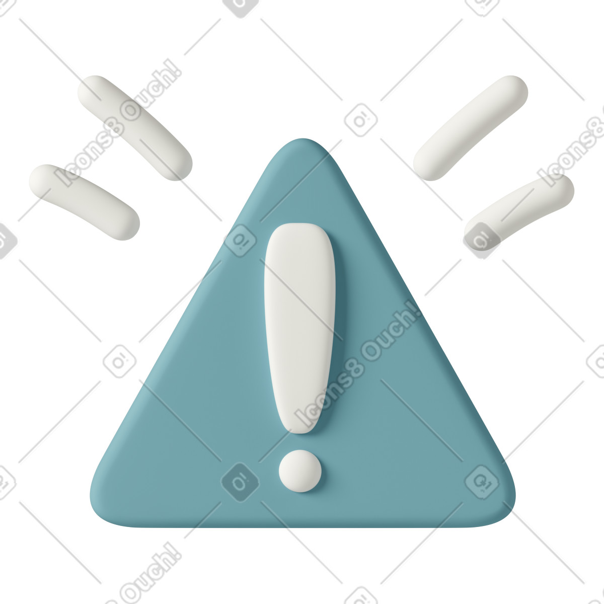 Ilustração animada de Error warning icon em no estilo 3D Casual life para baixar em GIF, Lottie (JSON), AE