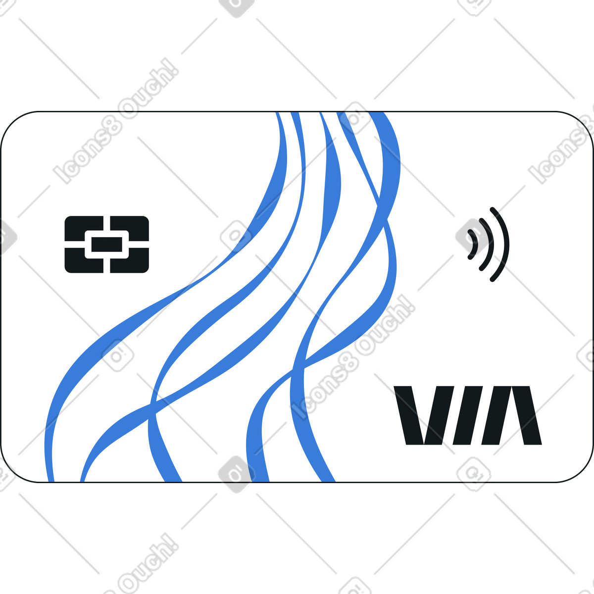 Ilustración Tarjeta bancaria en estilo Midnight a descargar en PNG y SVG