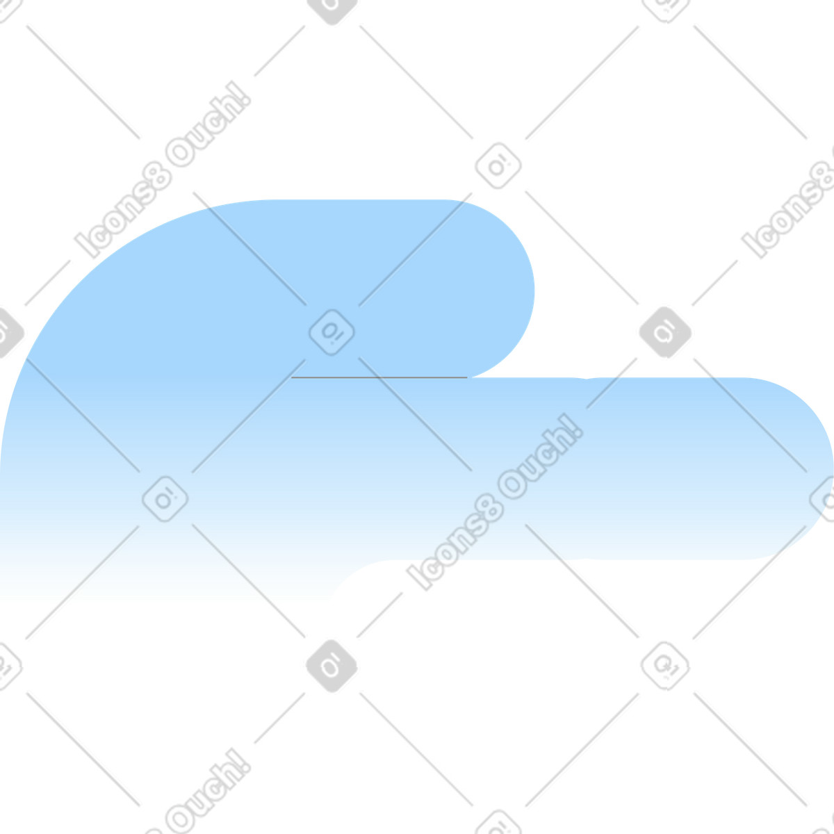 Blue shape illustration in Concept style download in PNG, SVG