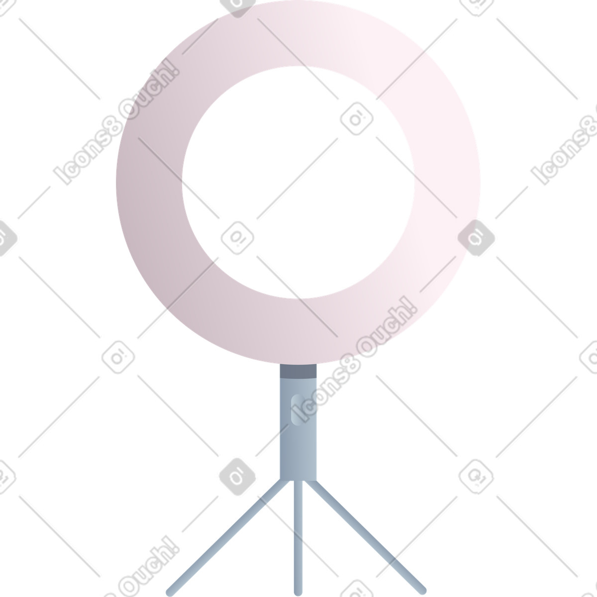 Ilustración Led ring lamp en estilo Silky a descargar en PNG y SVG