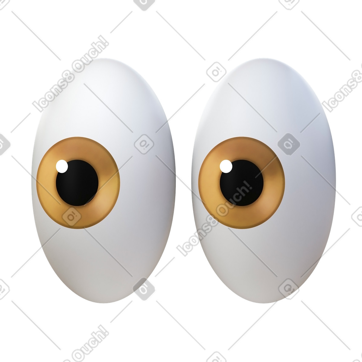 3D Fluency スタイルの Eyes のイラストをPNG、SVG形式でダウンロード