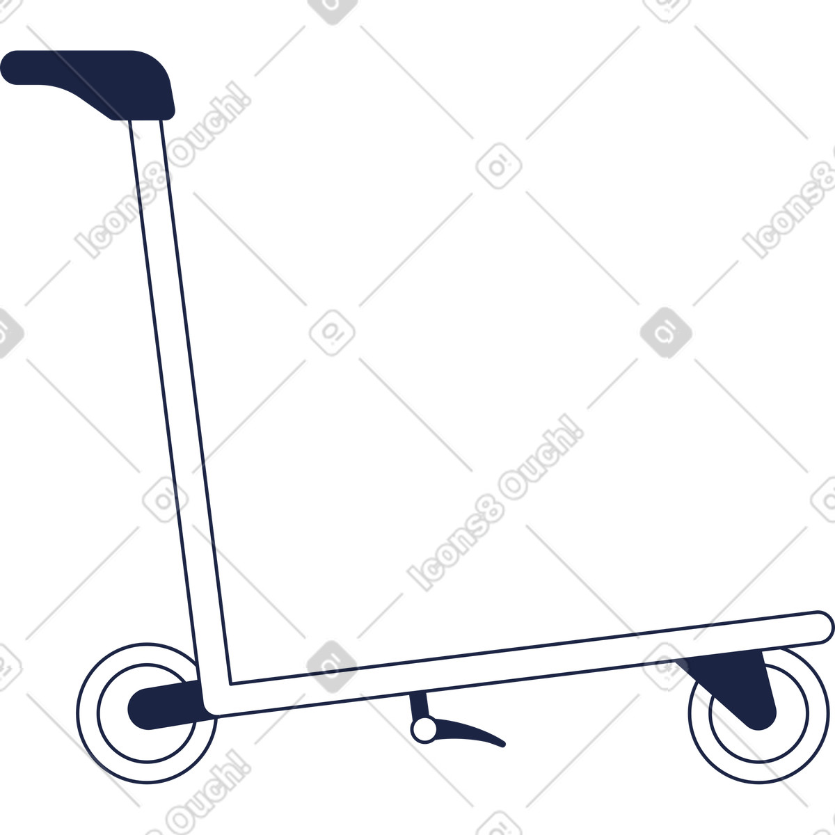 Flughafen-trolley-Illustration im Urban Line-Stil als Download in PNG, SVG