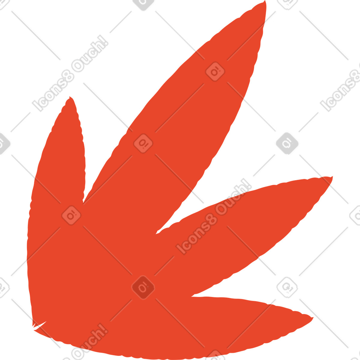 Illustration Buisson dans le style Bermuda à télécharger aux formats PNG, SVG