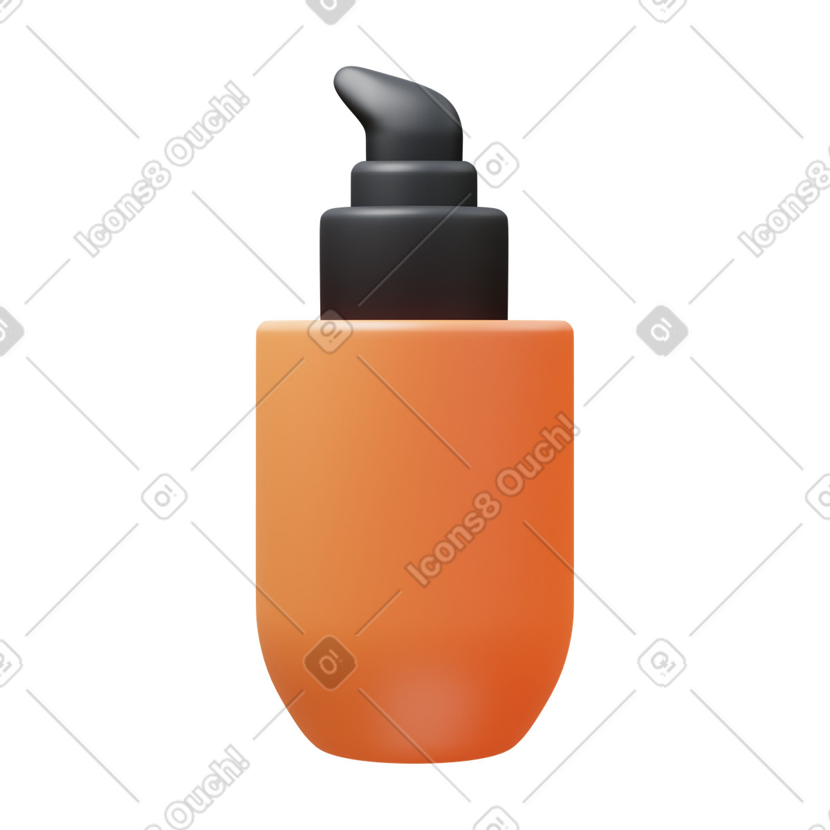 Foundation makeup illustration in 3D Fluency style download in PNG, SVG