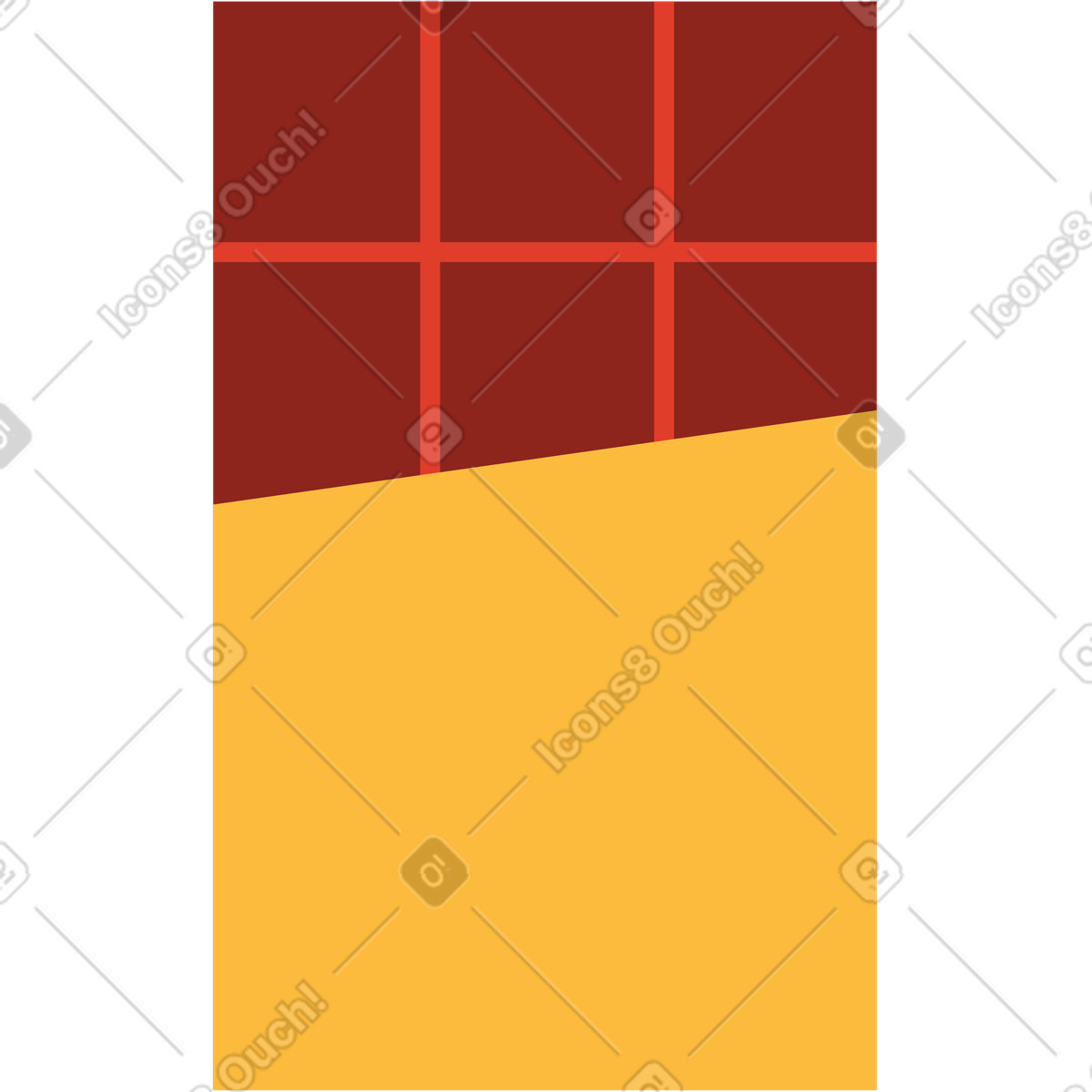 Ilustración Barra de chocolate en estilo Burgundy a descargar en PNG y SVG