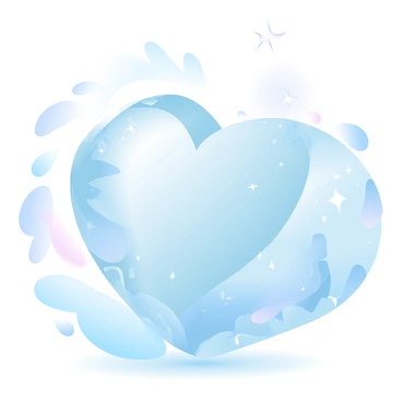 An intricately carved human heart made of ice is resting on a smooth surface. The heart has detailed etchings and patterns throughout, showcasing the artistry of the carving. Sunlight shines down on the heart, causing it to glisten and reflect light, creating sparkling highlights on its surface. The surrounding area is blurred, focusing attention on the heart, emphasizing its delicate and translucent nature.