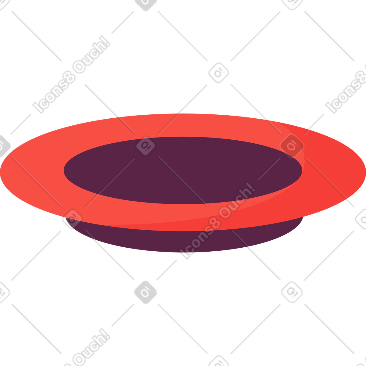 Illustration Plaque rouge dans le style Sammy à télécharger aux formats PNG, SVG