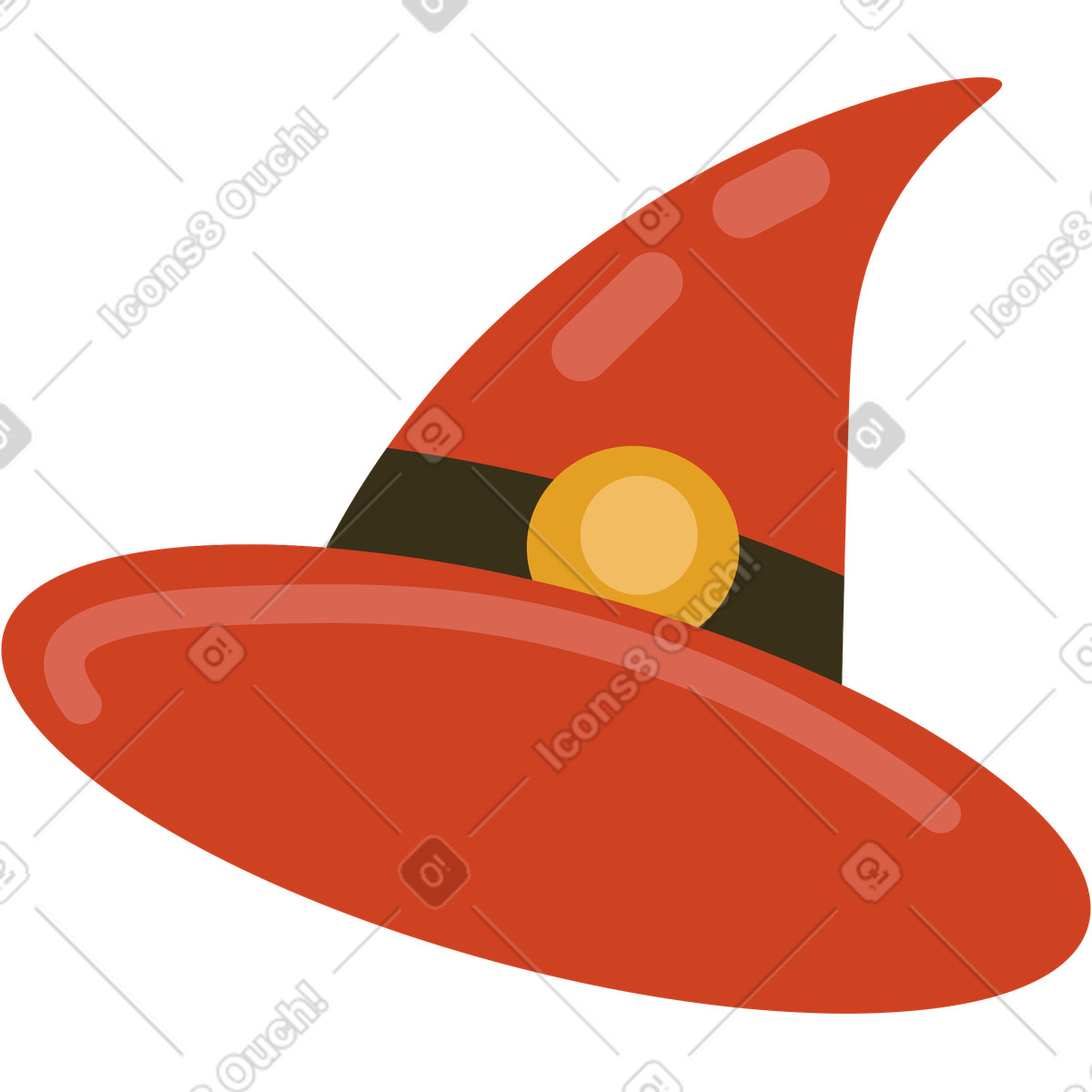 Illustration Chapeau de sorcière dans le style Arabica à télécharger aux formats PNG, SVG