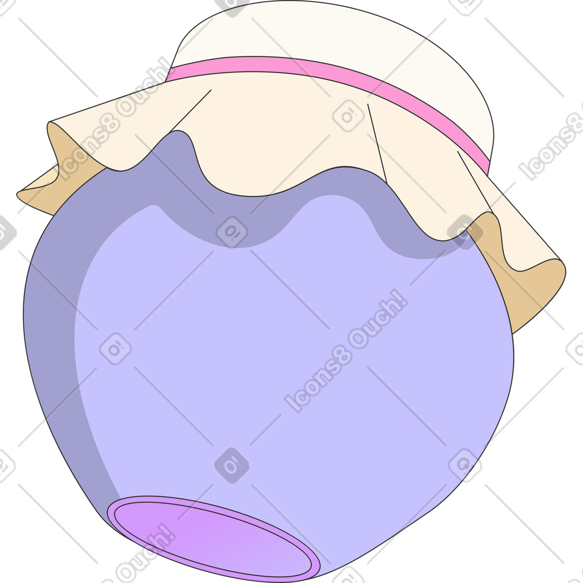 Illustration Pot de miel dans le style Kit à télécharger aux formats PNG, SVG