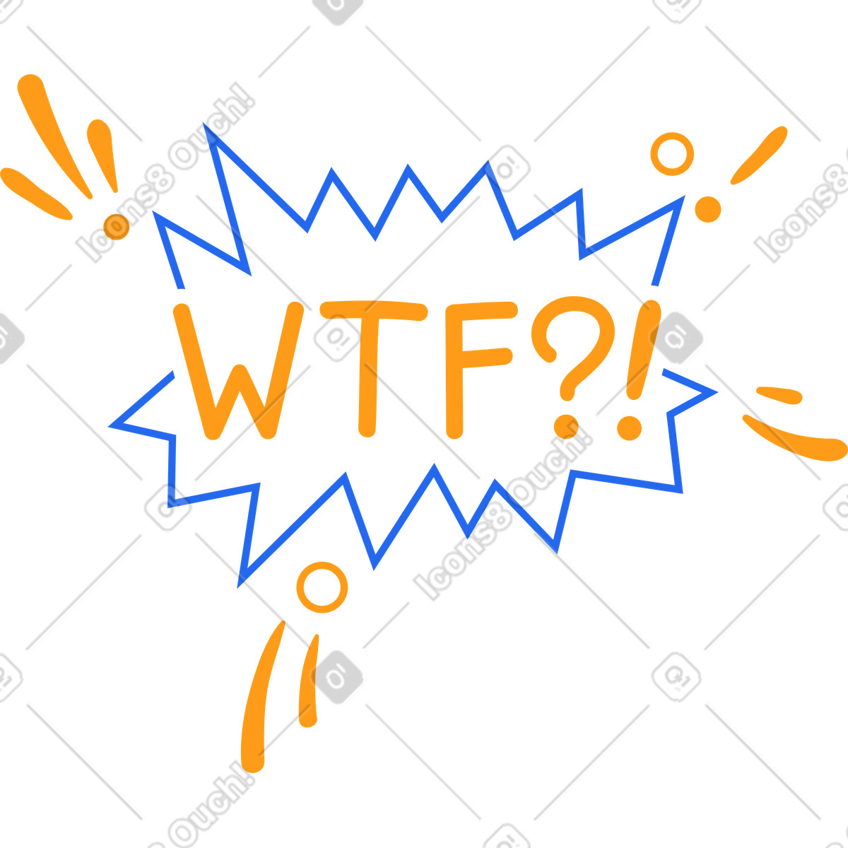 Linea wtf illustrazione in stile Kingdom scarica in PNG, SVG