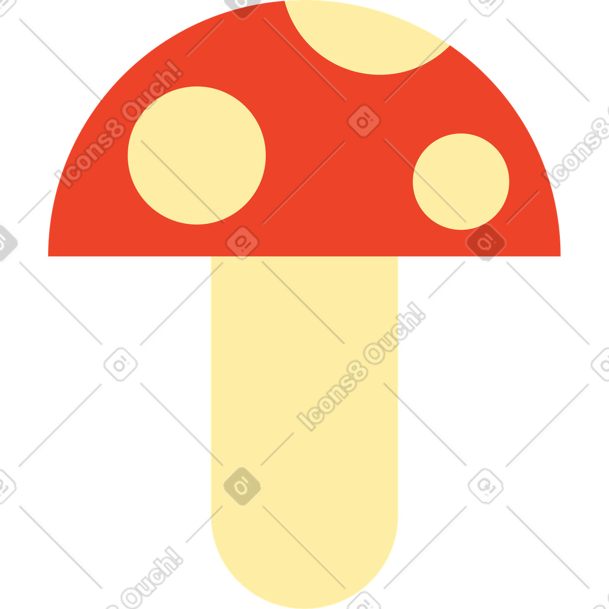Mushroom illustration in Polar style download in PNG, SVG