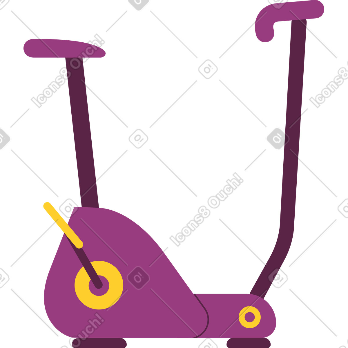 Ilustración Bicicleta estacionaria en estilo Sammy a descargar en PNG y SVG