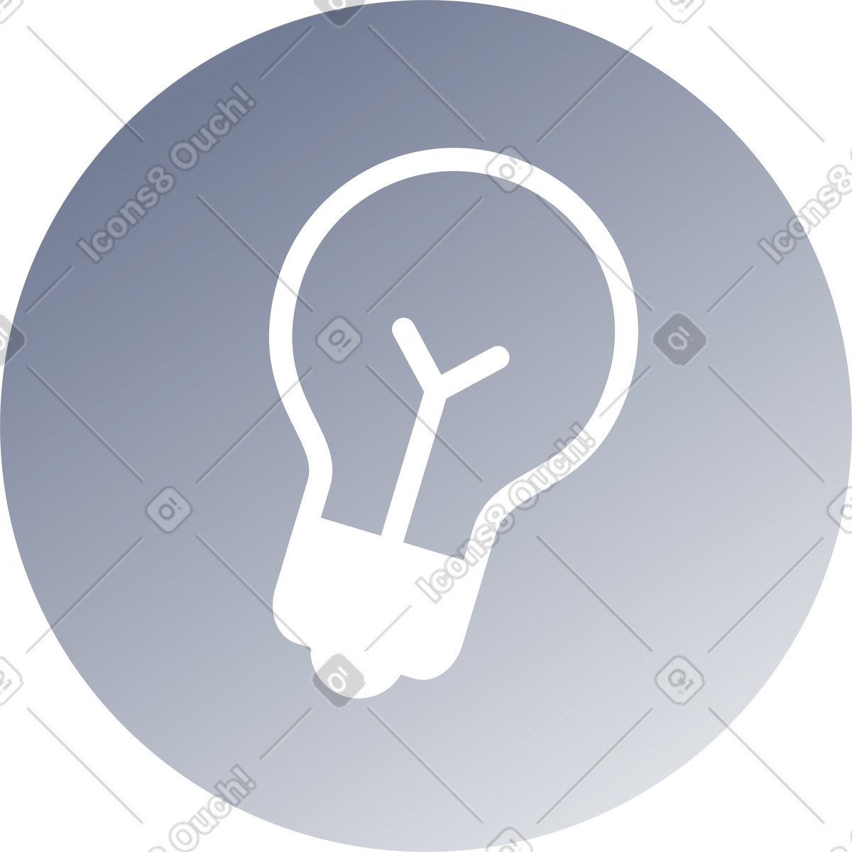 Ilustraci&oacute;n Icono de bombilla en estilo Lucent a descargar en PNG y SVG