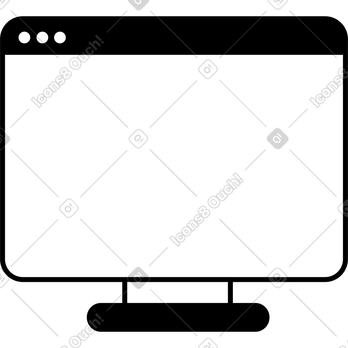 Computer screen illustration in Transistor style download in PNG, SVG
