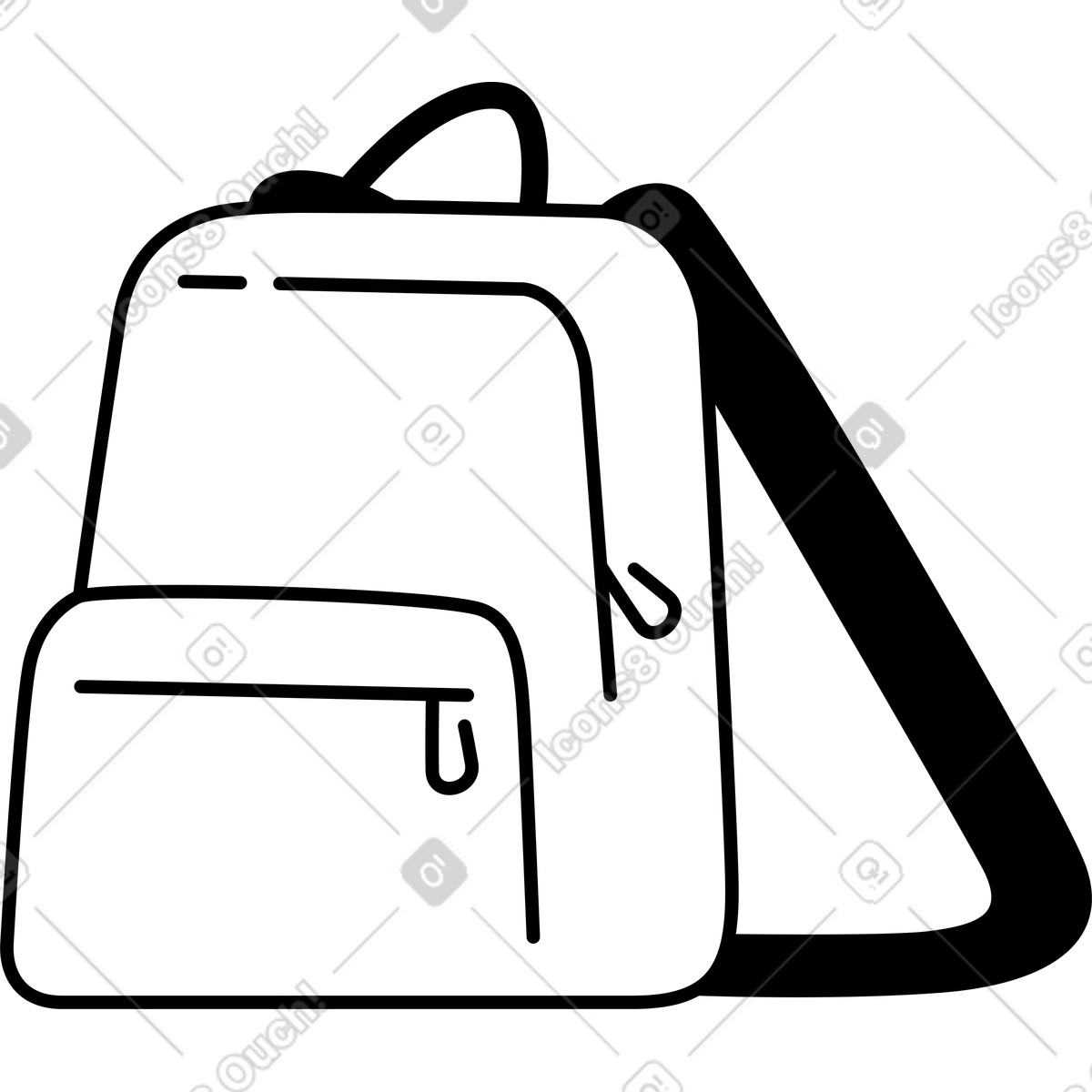 Rucksack-Illustration im Weekday-Stil als Download in PNG, SVG