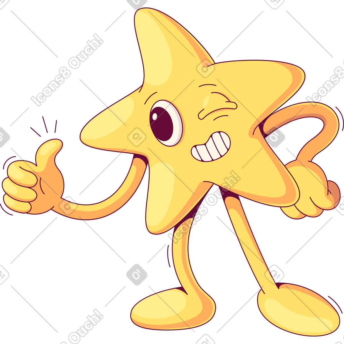 Bewertungsstern-Illustration im Handy-Stil als Download in PNG, SVG