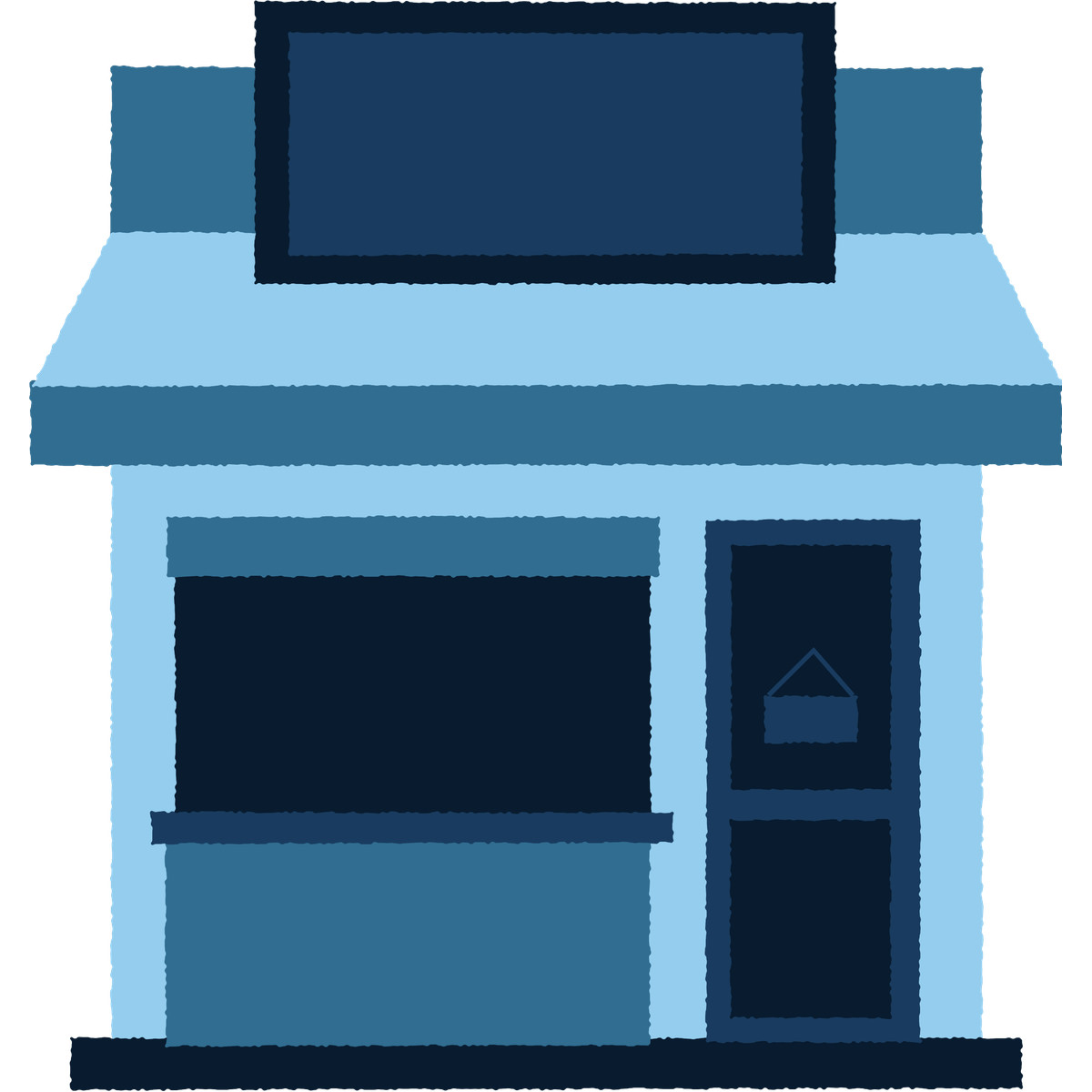 Illustration Blue shop dans le style Cherry à télécharger aux formats PNG, SVG