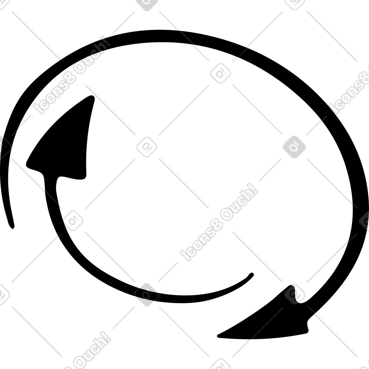 Runde pfeile-Illustration im Line-Stil als Download in PNG, SVG