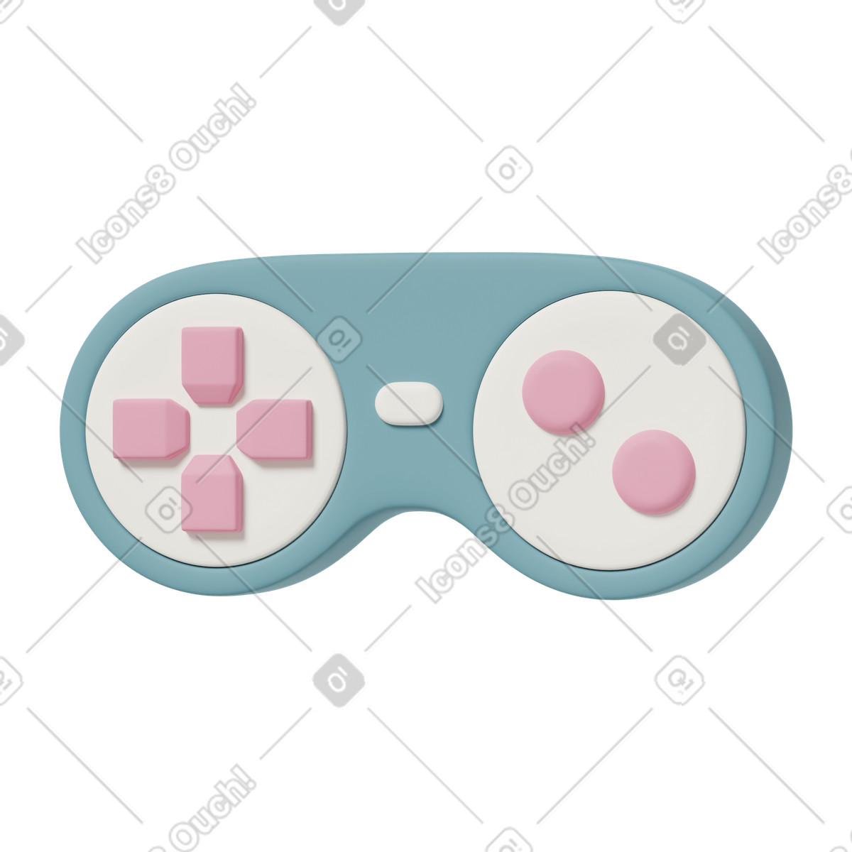 Old game controller illustration in 3D Casual life style download in PNG, SVG