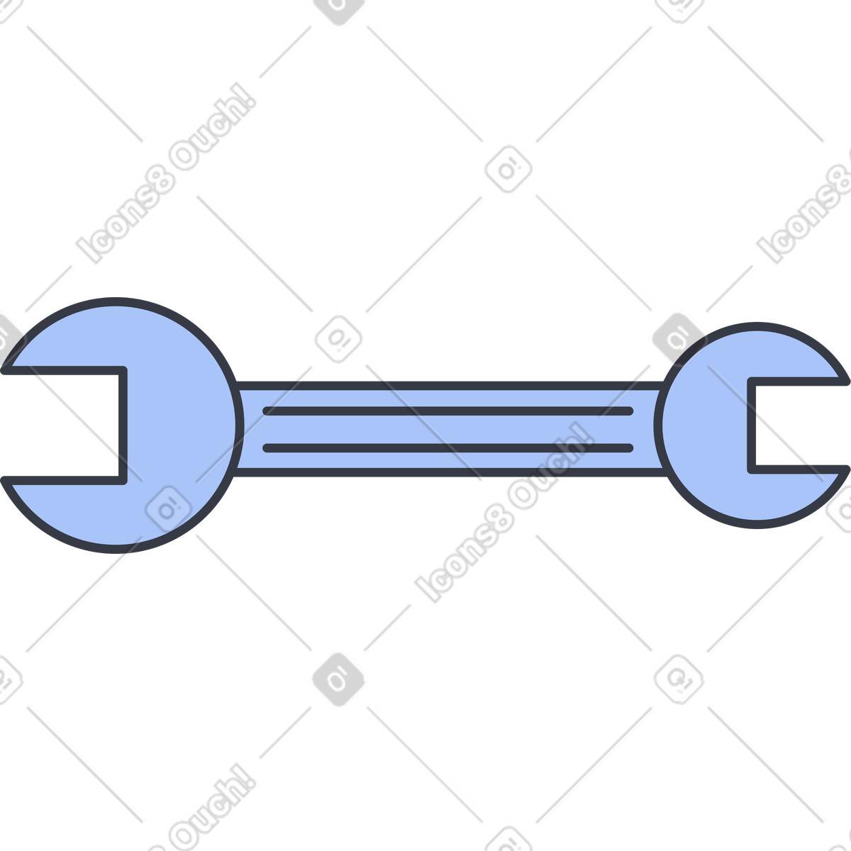 Chiave inglese illustrazione in stile Abstract scarica in PNG, SVG