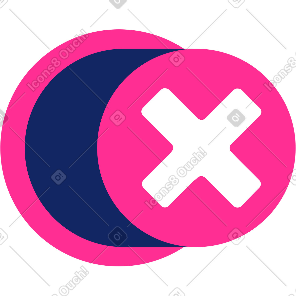 Button x illustration in PNG, SVG