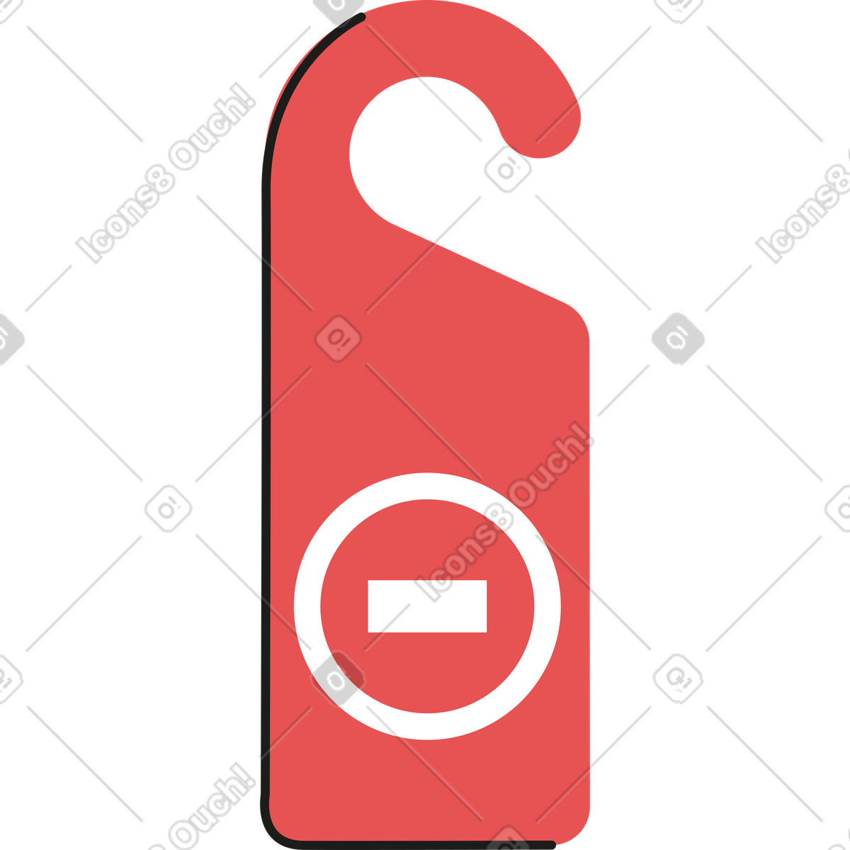Non disturbare segno illustrazione in stile Pale scarica in PNG, SVG