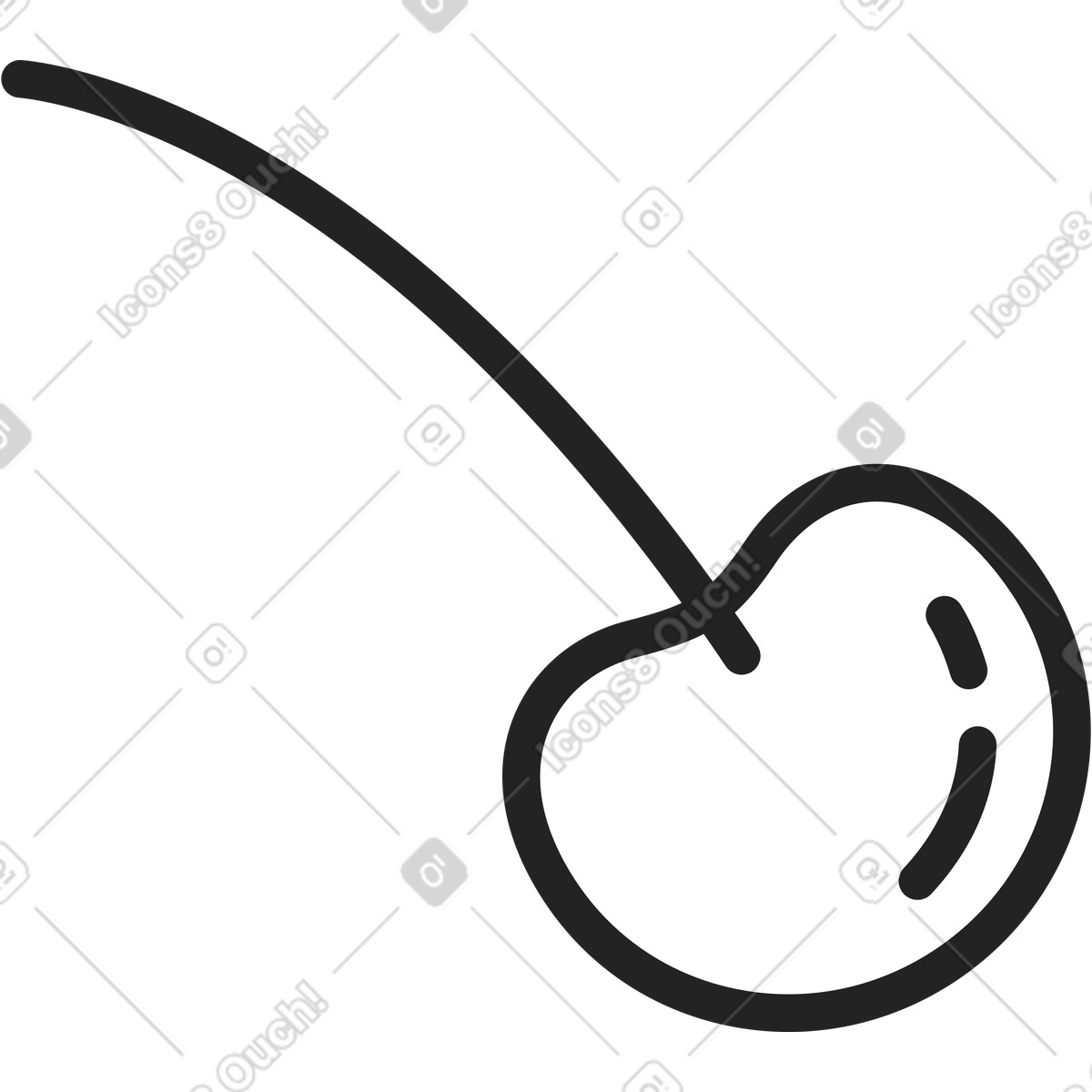 Cherry illustration in Sammy Line style download in PNG, SVG