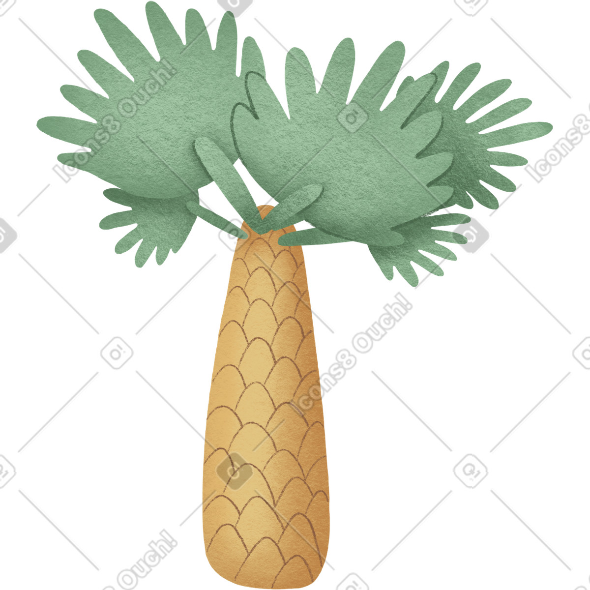 Ilustração de Palm em no estilo Woolly para baixar em PNG, SVG