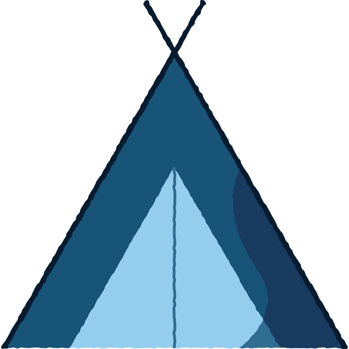 Ilustración Kids tent wigwam en estilo Cherry a descargar en PNG y SVG