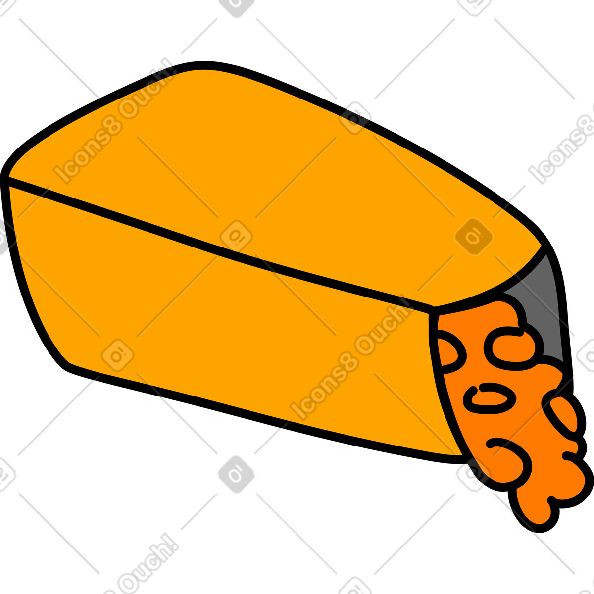 Package with cat food illustration in Purr style download in PNG, SVG