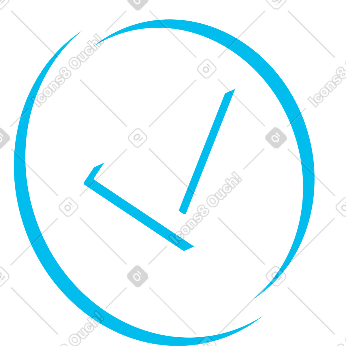 Segno di spunta illustrazione in stile Icy scarica in PNG, SVG
