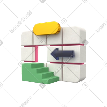 3D Grid Style Vector Illustrations in PNG and SVG
