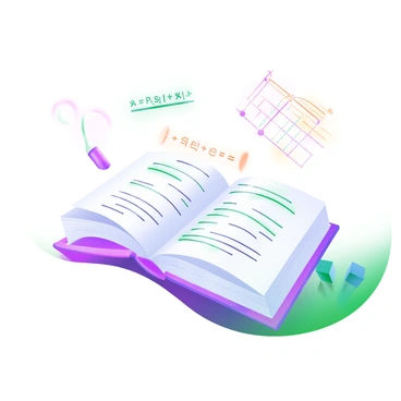 An open book is displayed prominently in the center, its pages filled with intricate equations and detailed graphs. Above the book, several equations and graphs are depicted, floating in mid-air, creating a sense of magic and wonder. The equations appear in various colors, with some glowing softly, while the graphs have lines and points that shimmer slightly. The background is minimalistic, allowing the focus to remain on the book and the enchanting floating elements.