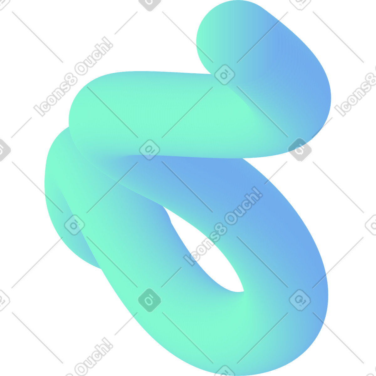 Forms スタイルの Blue curved shape のイラストをPNG、SVG形式でダウンロード