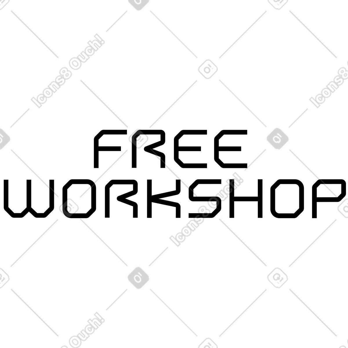 Lettering free workshop illustration in Space style download in PNG, SVG