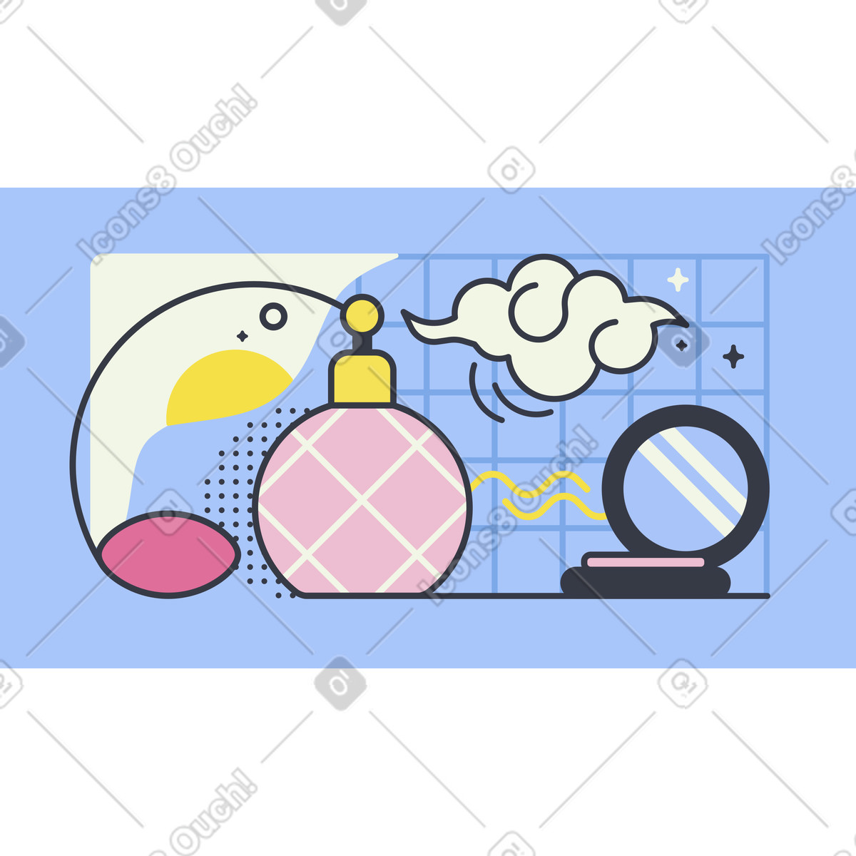 下载 Abstract 风格的 香水 插画，支持 PNG、SVG 格式