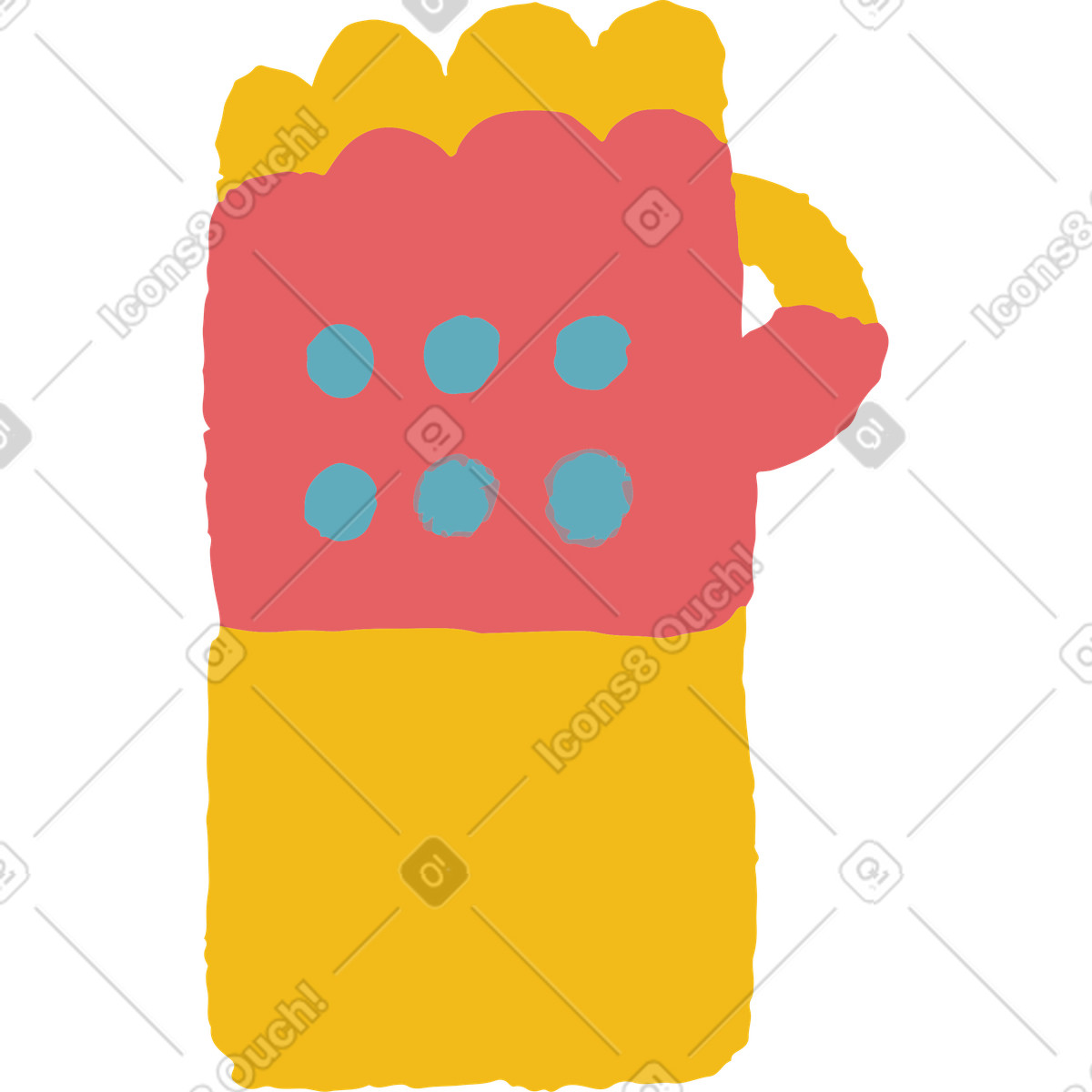 Ilustración Puño en estilo Flamenco a descargar en PNG y SVG