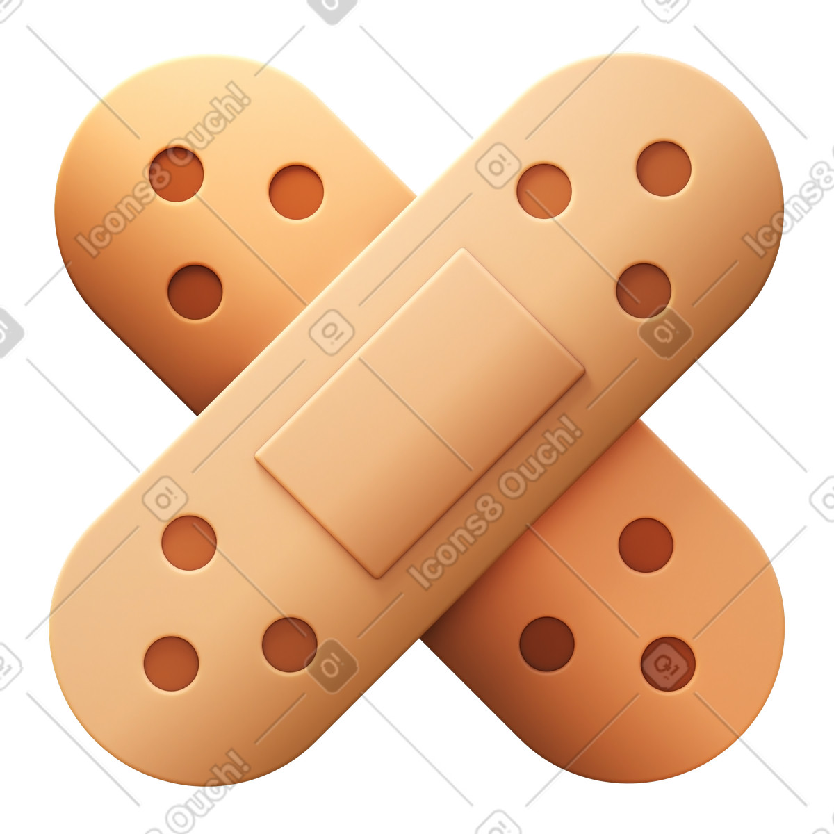 Bandage illustrazione in stile 3D Fluency scarica in PNG, SVG