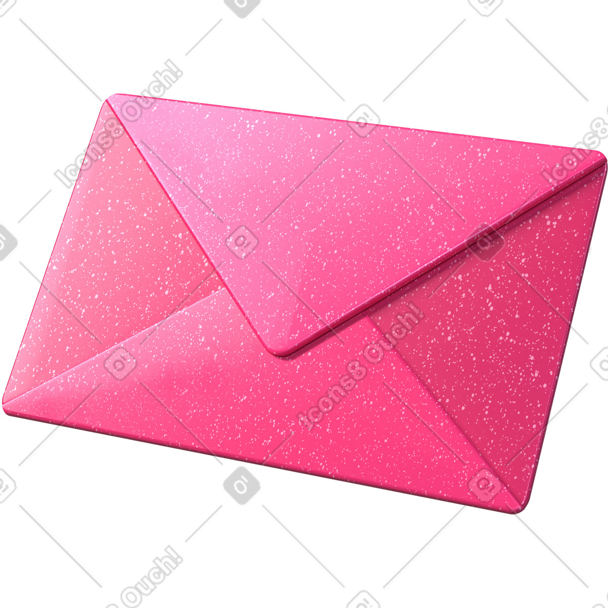 Illustration Enveloppe de courrier, icône message, symbole communication par courrier électronique dans le style 3D Boost à télécharger aux formats PNG, SVG
