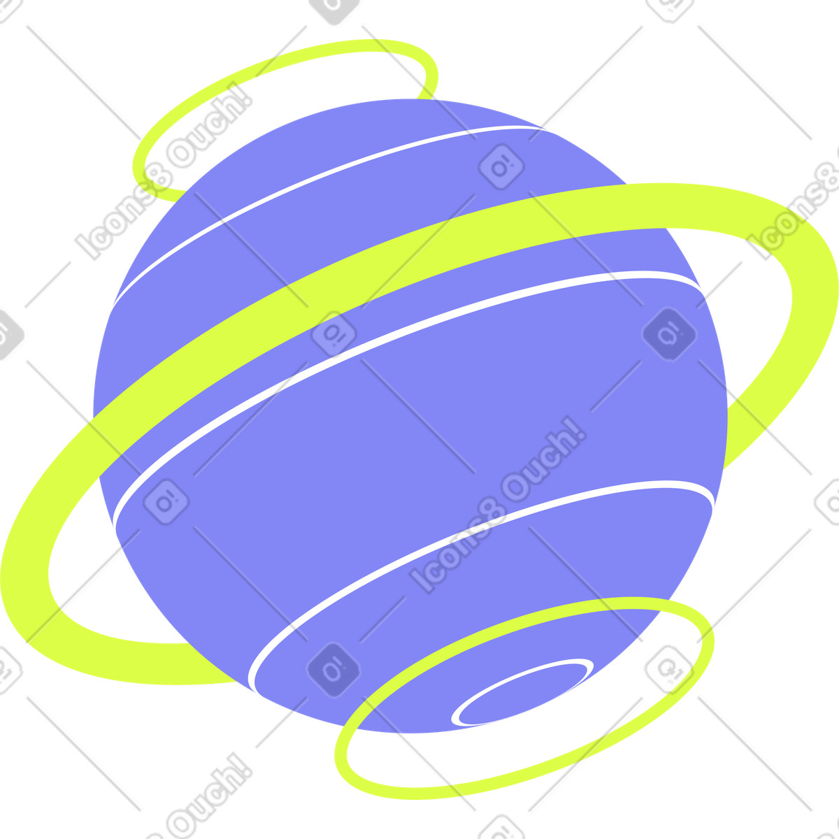 Planet-Illustration im Glow-Stil als Download in PNG, SVG
