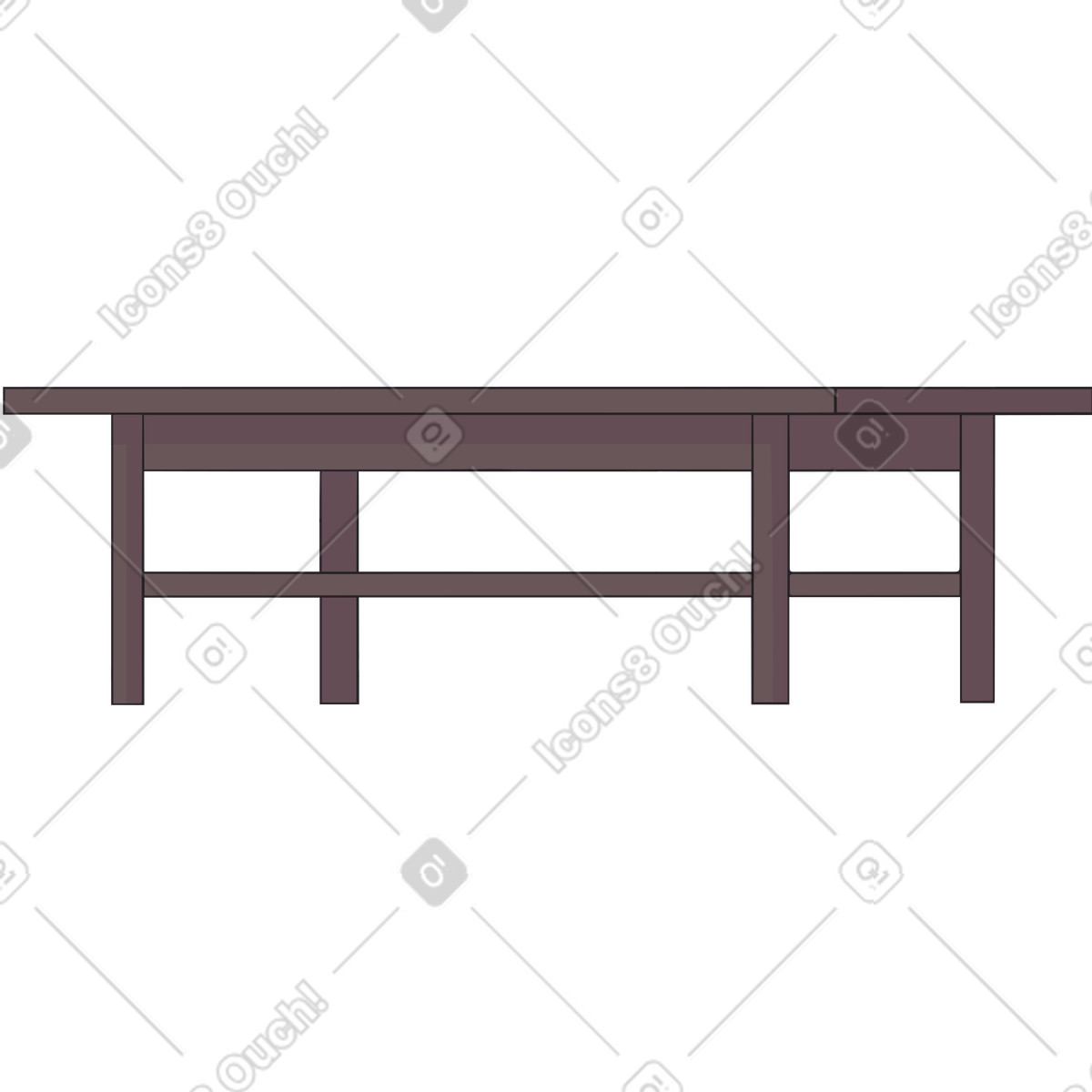Schreibtisch-Illustration im Eastwood-Stil als Download in PNG, SVG
