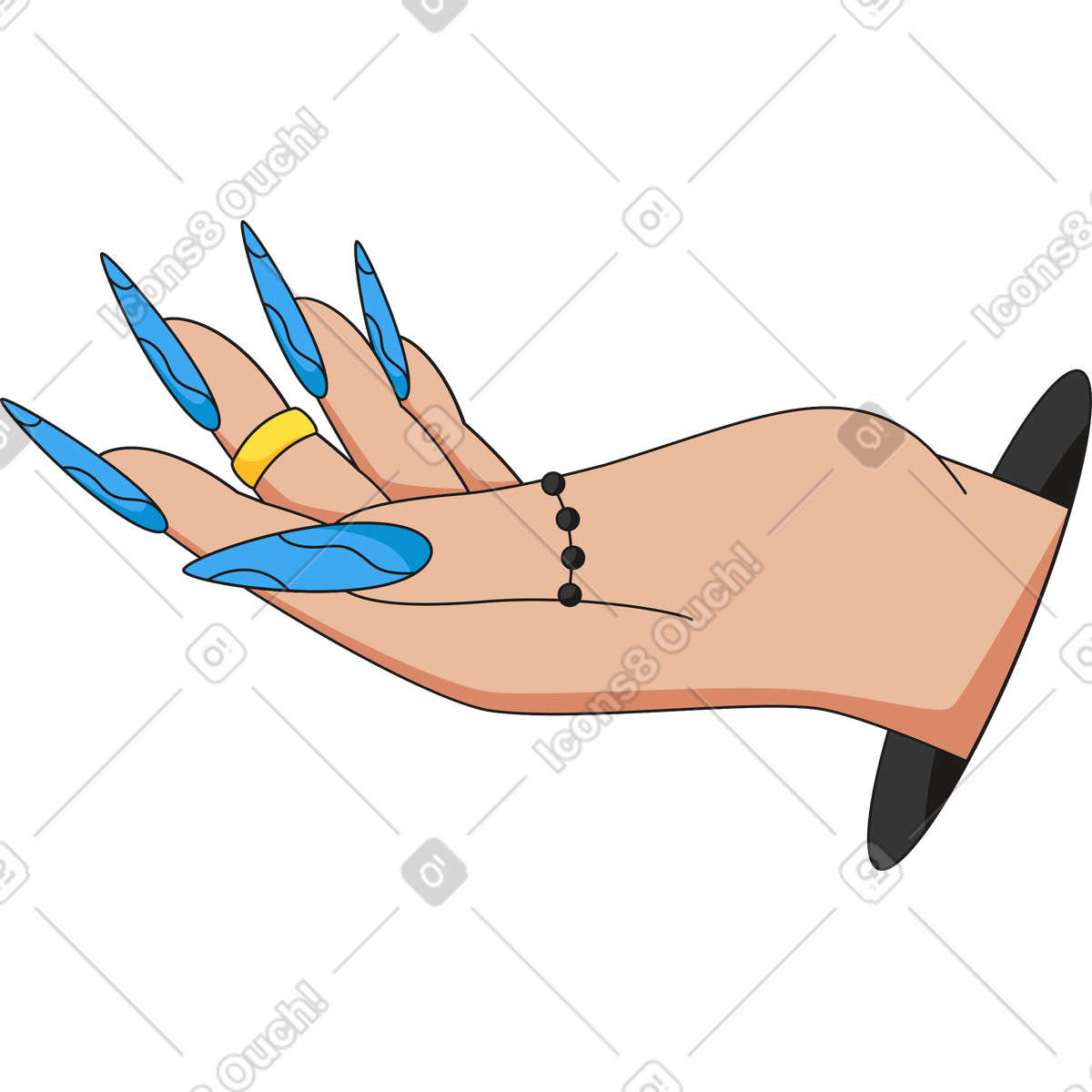 Ilustração de Segurando a mão em no estilo Moji para baixar em PNG, SVG