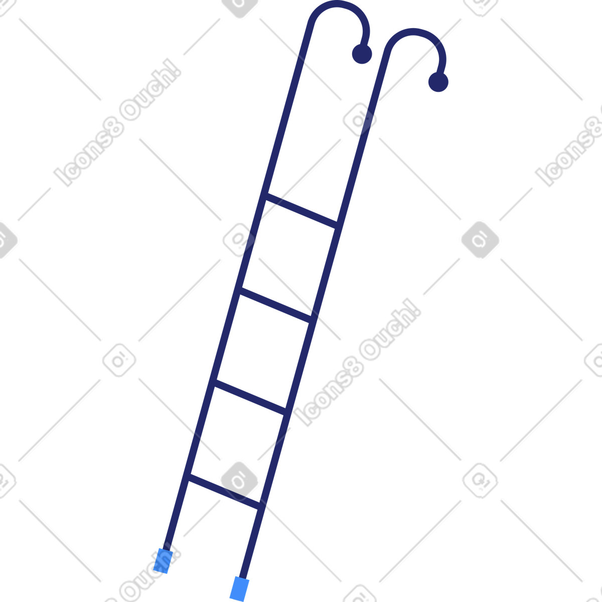 下载 Clip 风格的 梯子 插画，支持 PNG、SVG 格式