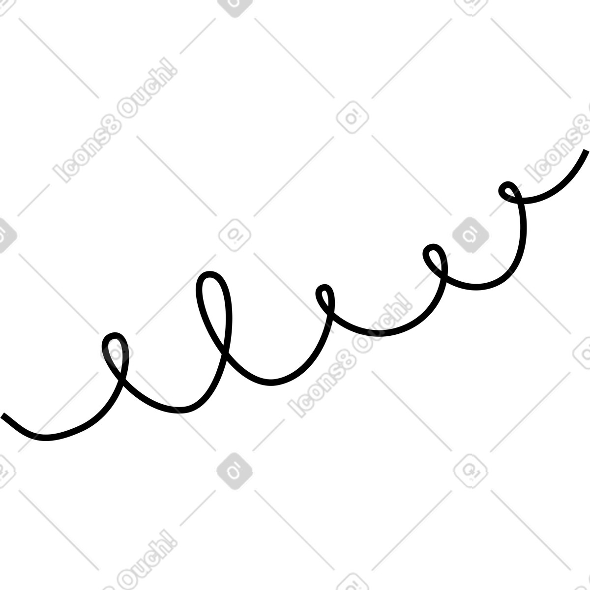 Linea curva illustrazione in stile Memphis scarica in PNG, SVG
