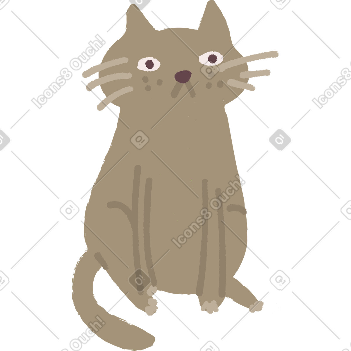 Illustration Séance de chat dans le style Ginger Cat à télécharger aux formats PNG, SVG