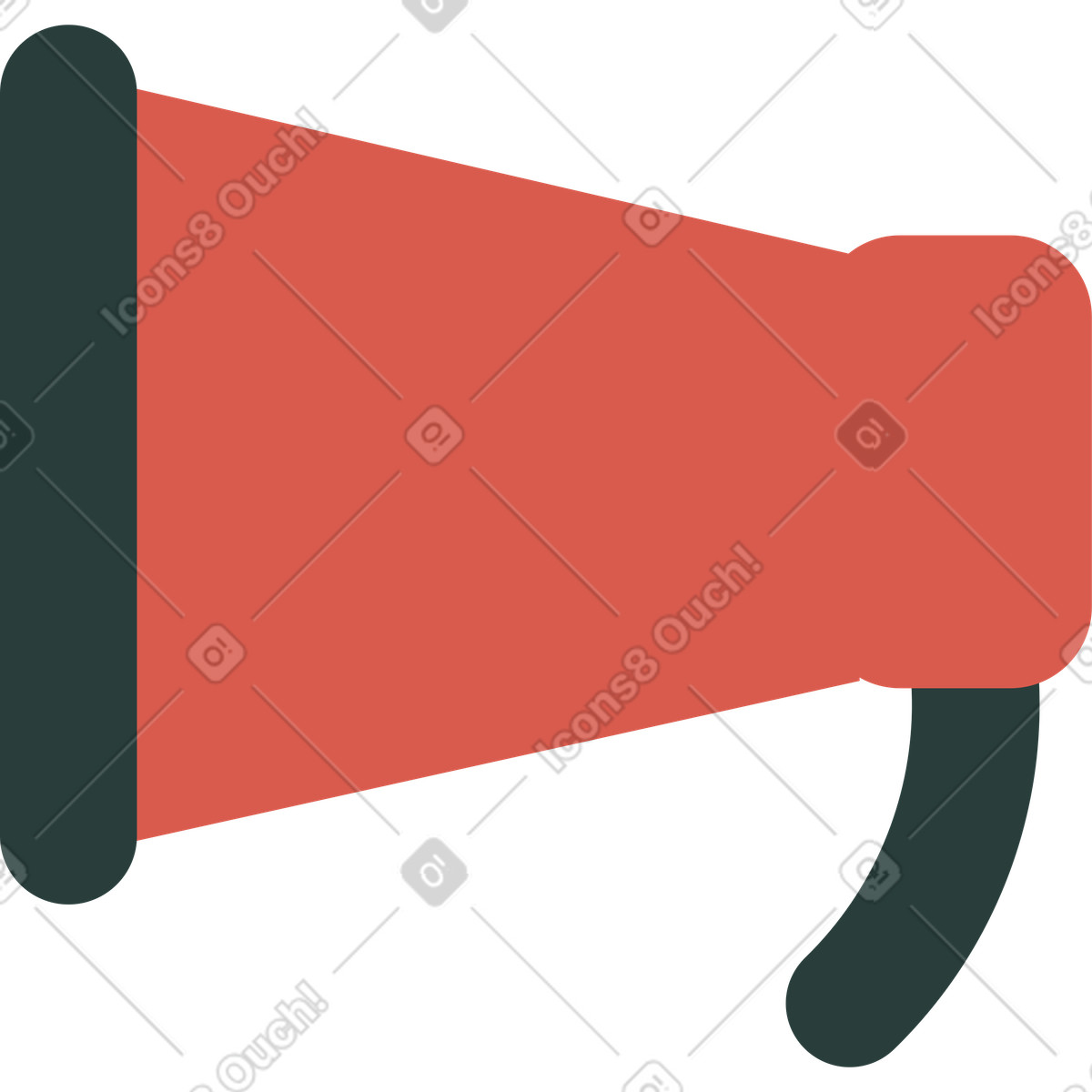 Illustration Mégaphone dans le style Macaroni à télécharger aux formats PNG, SVG