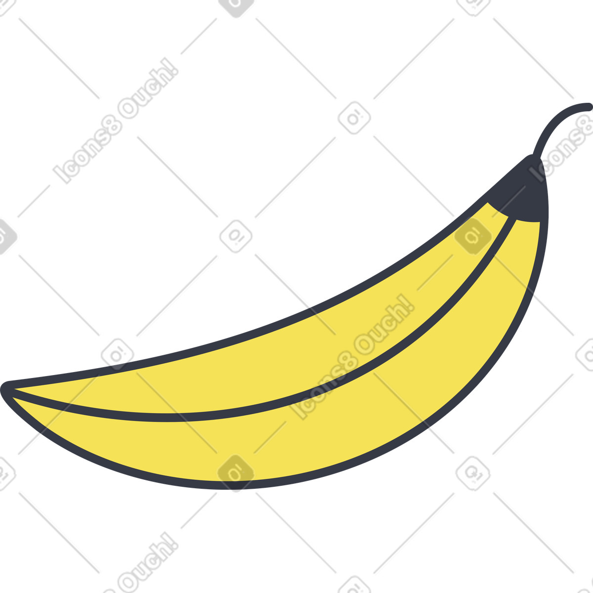 Banana illustration in Abstract style download in PNG, SVG