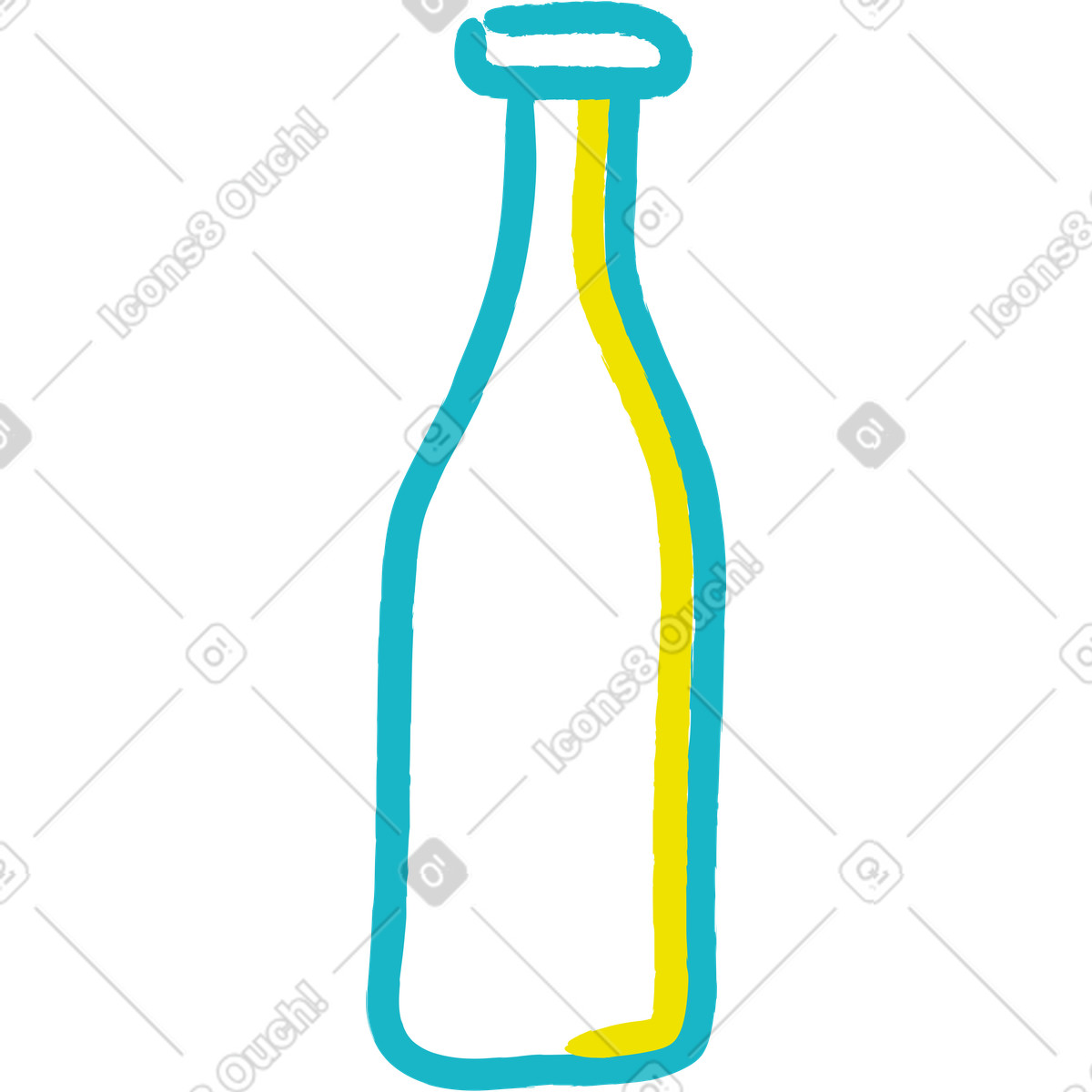 Ilustración Botella en estilo Lime a descargar en PNG y SVG